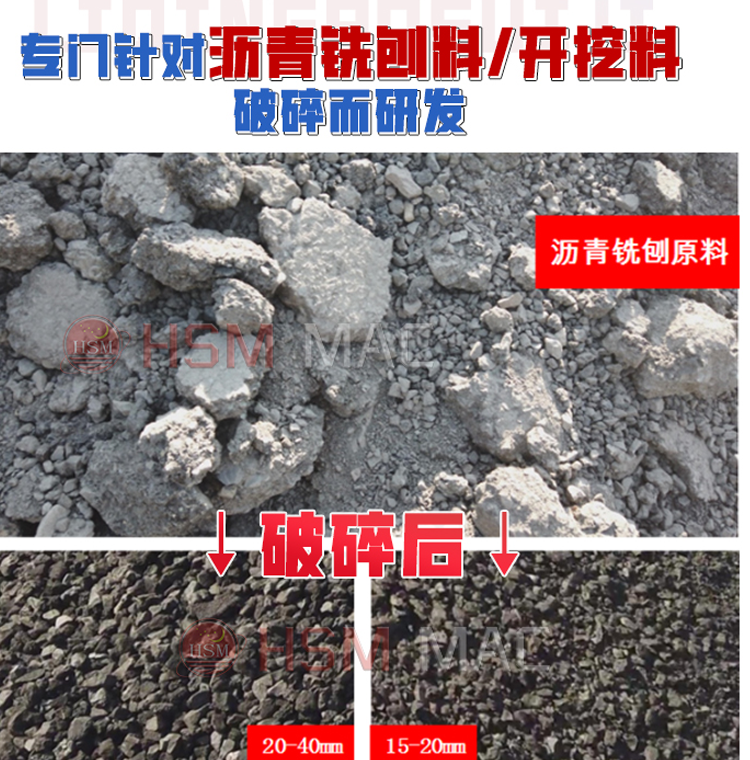 華盛銘雙齒輥破碎機(jī) 銑刨料破碎機(jī) 銑刨料破碎篩分一體機(jī) 瀝青路面破碎機(jī)